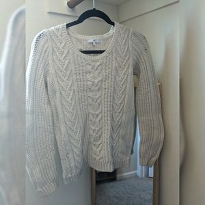 Cream cable knit sweater